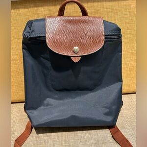 LONGCHAMP Le Pliage Nylon Foldable Travel Backpack Bag NAVY Blue